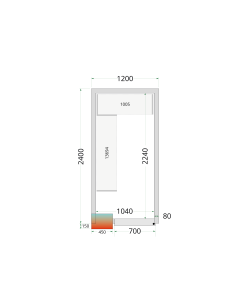 Kylrumspaneler 80 mm - CR 120x240x212 NF