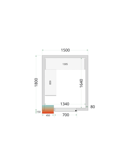 Kylrumspaneler 80 mm - CR 150x180x220