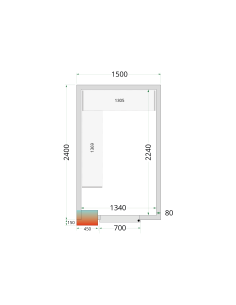 Kylrumspaneler 80 mm - CR 150x240x220