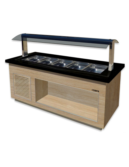 Varmbuffé för 5x 1/1 GN, Modell PREMIUM LINE SB-H200 OAK