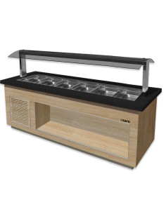 Varmbuffé för 6x 1/1 GN, Modell PREMIUM LINE SB-H230 OAK