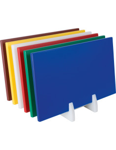 Skärbräda i polyeten, halkfria fötter, brun
