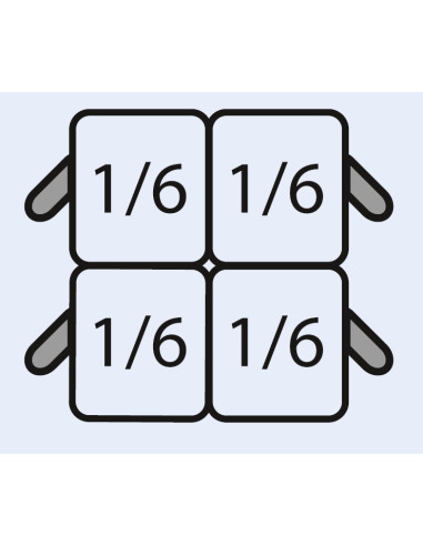 E7/CPCEXA pastakorgset: 4 x 1/6 GN