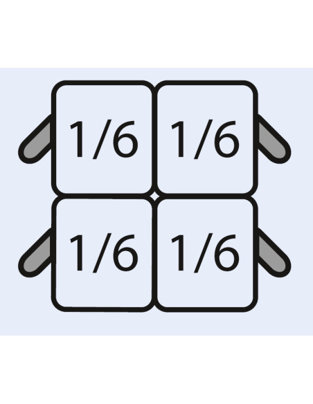 E7/CPCEXA pastakorgset: 4 x 1/6 GN