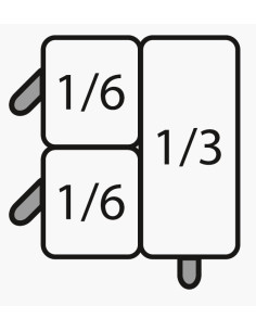 E7/CPCEXB pastakorgset: 2 x 1/6 GN + 1 x 1/3 GN