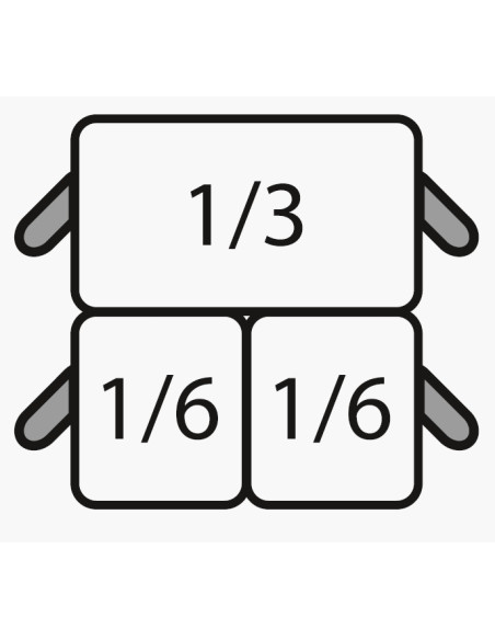 E7/CPCEXF pastakorgset: 2 x 1/6 GN + 1 x 1/3 GN