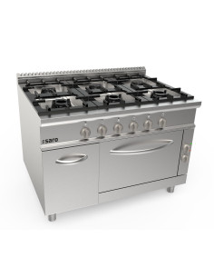 Gasspis + elektrisk ugn 6 brännare modell LQ / CUG6NE