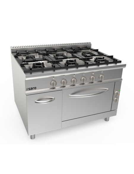 Gasspis + elektrisk ugn 6 brännare modell LQ / CUG6NE