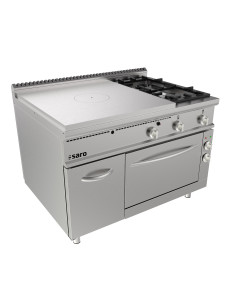 Spis med solid topp, elektrisk ugn + 2 brännare + dörr modell LQ / TPG6LE
