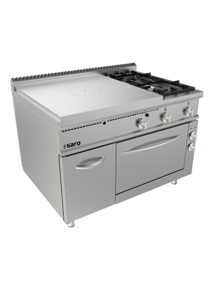 Spis med solid topp, elektrisk ugn + 2 brännare + dörr modell LQ / TPG6LE