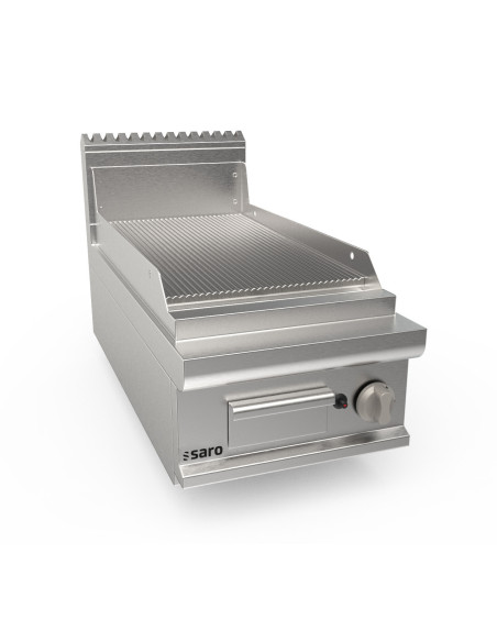 Gasgrillplatta 400 mm bred bordsapparat med räfflad modell LQ / FTG2BBR