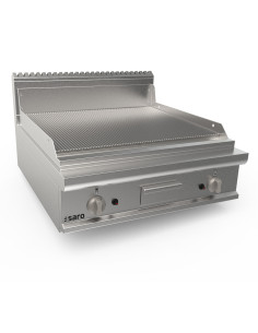 Gasgrillplatta 800 mm bred bordsapparat med räfflad modell LQ / FTG4BBR