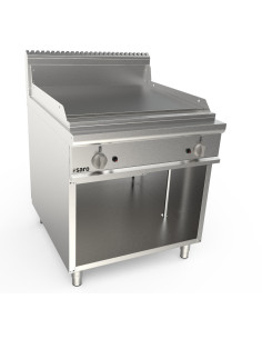 Gasgrillplatta 800 mm bred fristående slät modell LQ / FTG4BAL