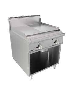 Gasgrillplatta 800 mm bred fristående enhet 1/2+1/2 modell LQ / FTG4BAM