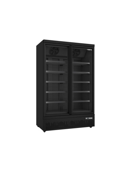 Frys med 2 glasdörrar, modell GTK 930 PRO - svart