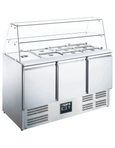Saladette, 3 dörrar, med glasskiva, modell ES 903 G