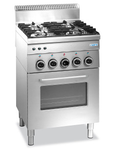 Gasspis med gasugn, 4 brännare 600 Line modell G4SF6