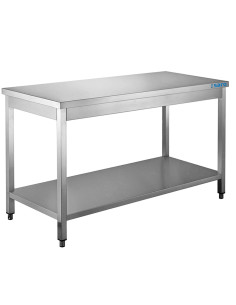 Bord i rostfritt stål, bottenpanel - B 800 x D 600 mm