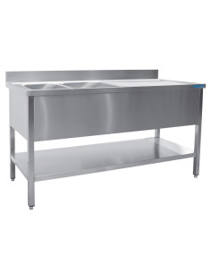 Diskho med 2 hoar, vänster - B 2000 x D 600 mm