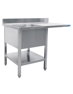 Diskho mitt 1 ho, vänster - B 1200 x D 600 mm