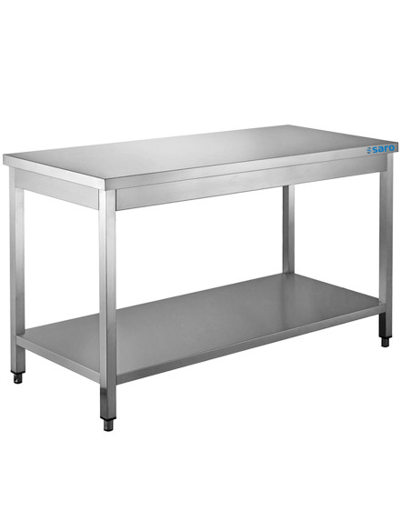 Bord i rostfritt stål, bottenpanel - B 800 x D 700 mm