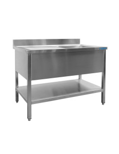 Diskbänk 1 tvättställ, höger - B 1000 x D 700 mm