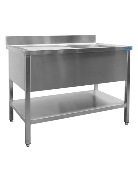 Diskbänk 1 tvättställ, höger - B 1800 x D 700 mm
