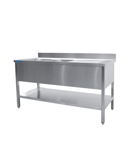 Diskho med 2 hoar, vänster - B 1200 x D 700 mm