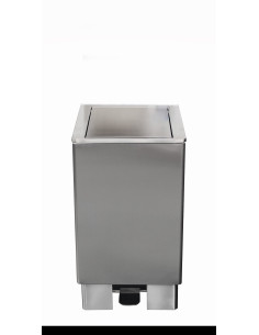 Soptunna i rostfritt stål 90 liter, modell Jupiter