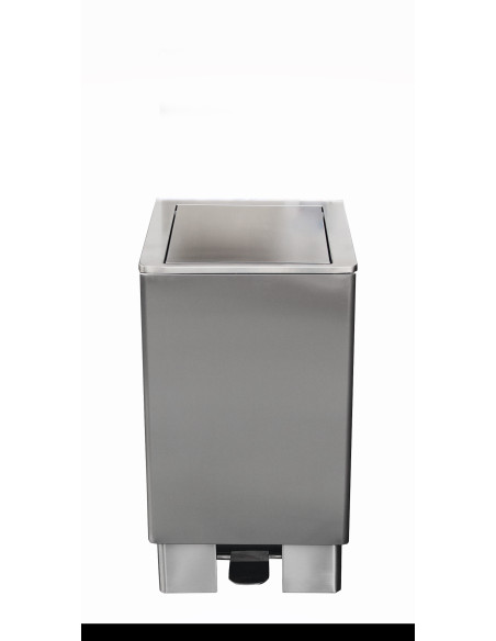 Soptunna i rostfritt stål 90 liter, modell Jupiter