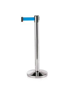 Avspärrningsstolpe H90cm, blått band 2m