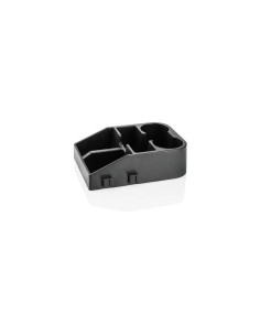 Servicestation i svart plast, 33x24,5xH10cm