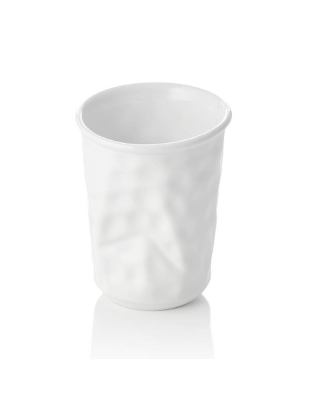 Kaffemugg hamrad vit porslin 20cl