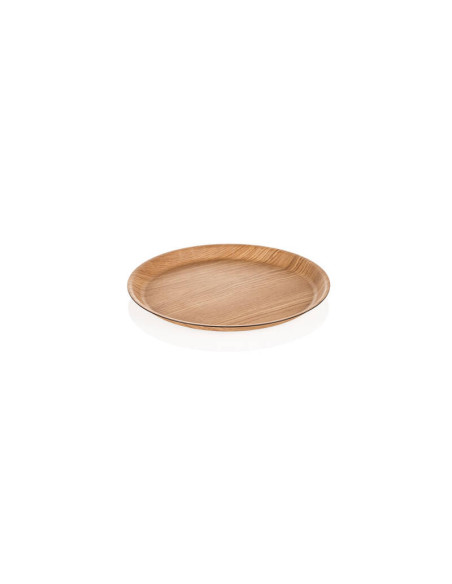 Bricka Non-slip rund D37cm, ljus träimitation