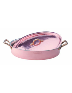 Agnelli Kopparpanna 30 X 20 cm oval inkl lock