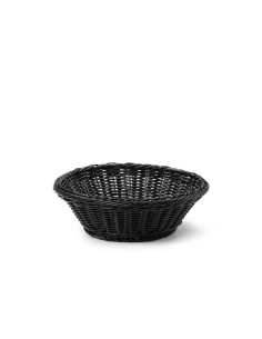 Brödkorg Svart PP plast rund D25, H8cm