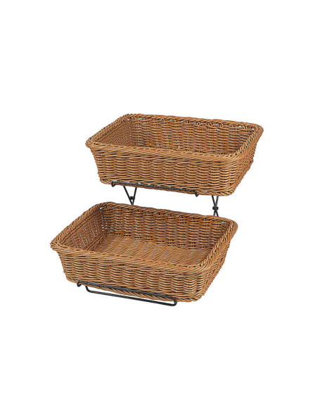 Brödkorg Brun 2 set med ställning, PP plast