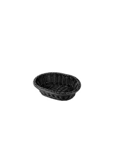 Brödkorg Svart PP Plast Oval 29,5x21,5xH7cm