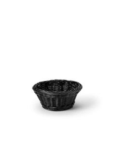 Brödkorg Svart PP plast, Rund, D18,5cm, H7,5cm