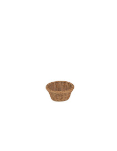 Brödkorg Brun PP plast. rund, D18,5cm, H7,5cm