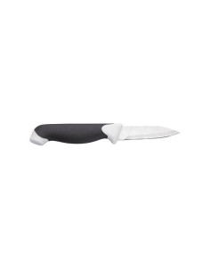 Skalkniv i svart/vit PE plast/rostfritt L  19,2cm