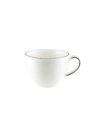 Retro kaffekopp svart kant – Svart