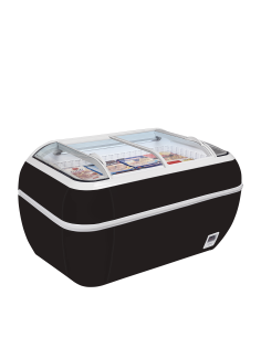 Svart frysbox stormarknad - TWIN HEAD B-F