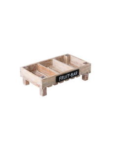 Trälåda Mangowood 3-fack 50x30xH15cm