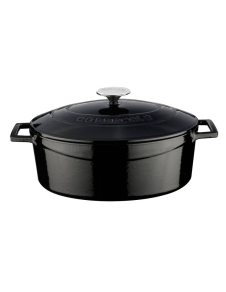 Lava Gjutjärnsgryta Oval Svart 4,67L