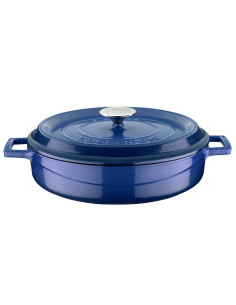 Lava Gryta låg D28cm 3,5L, Blå utsida