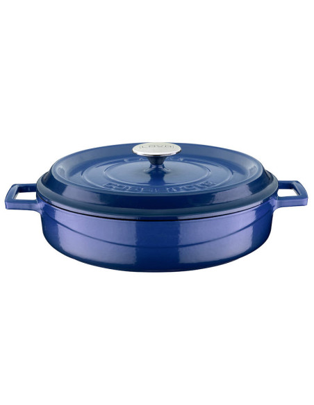 Lava Gryta låg D28cm 3,5L, Blå utsida
