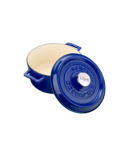 Lava Gjutjärnsgryta 4,5L D24cm blå utsida