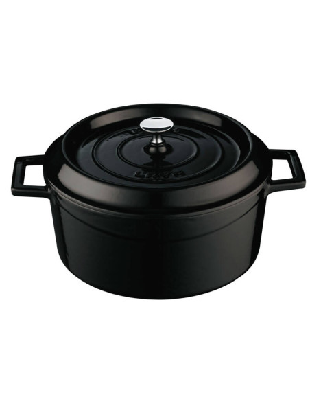 Lava Gjutjärns Gryta 4,5L Svart. D24cm