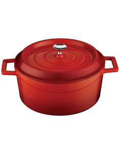 Lava Gjutjärns Gryta 4,5L Röd. D24cm